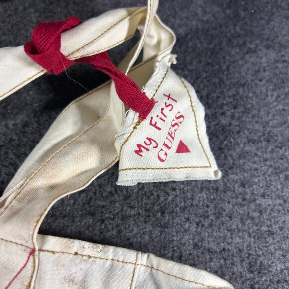 Vintage RETRO Guess USA cotton canvas graphic tote bag MY FIRST GUESS - Picture 8 of 10